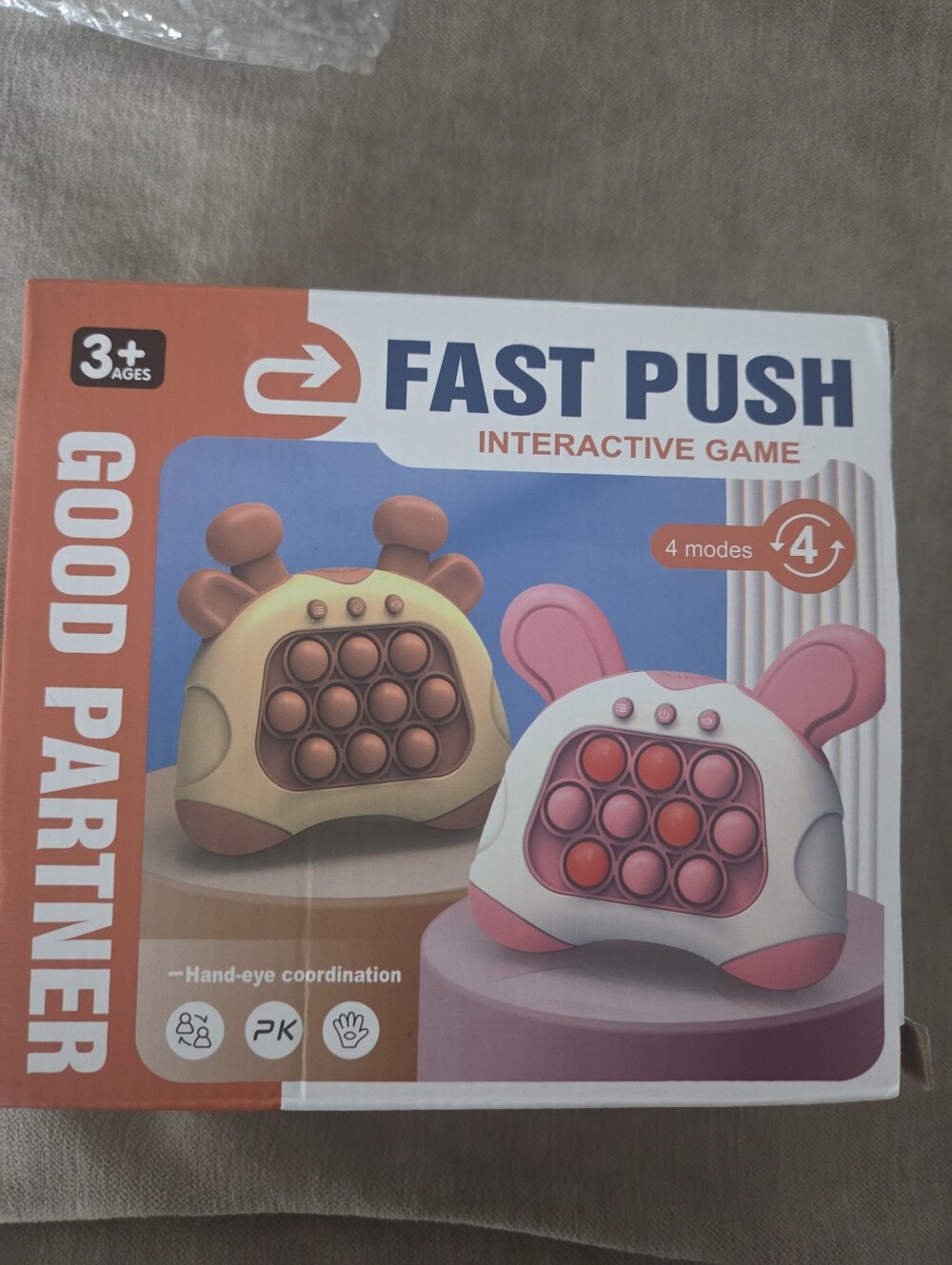 Fast Push Interactive Game - Yellow giraffe Toy